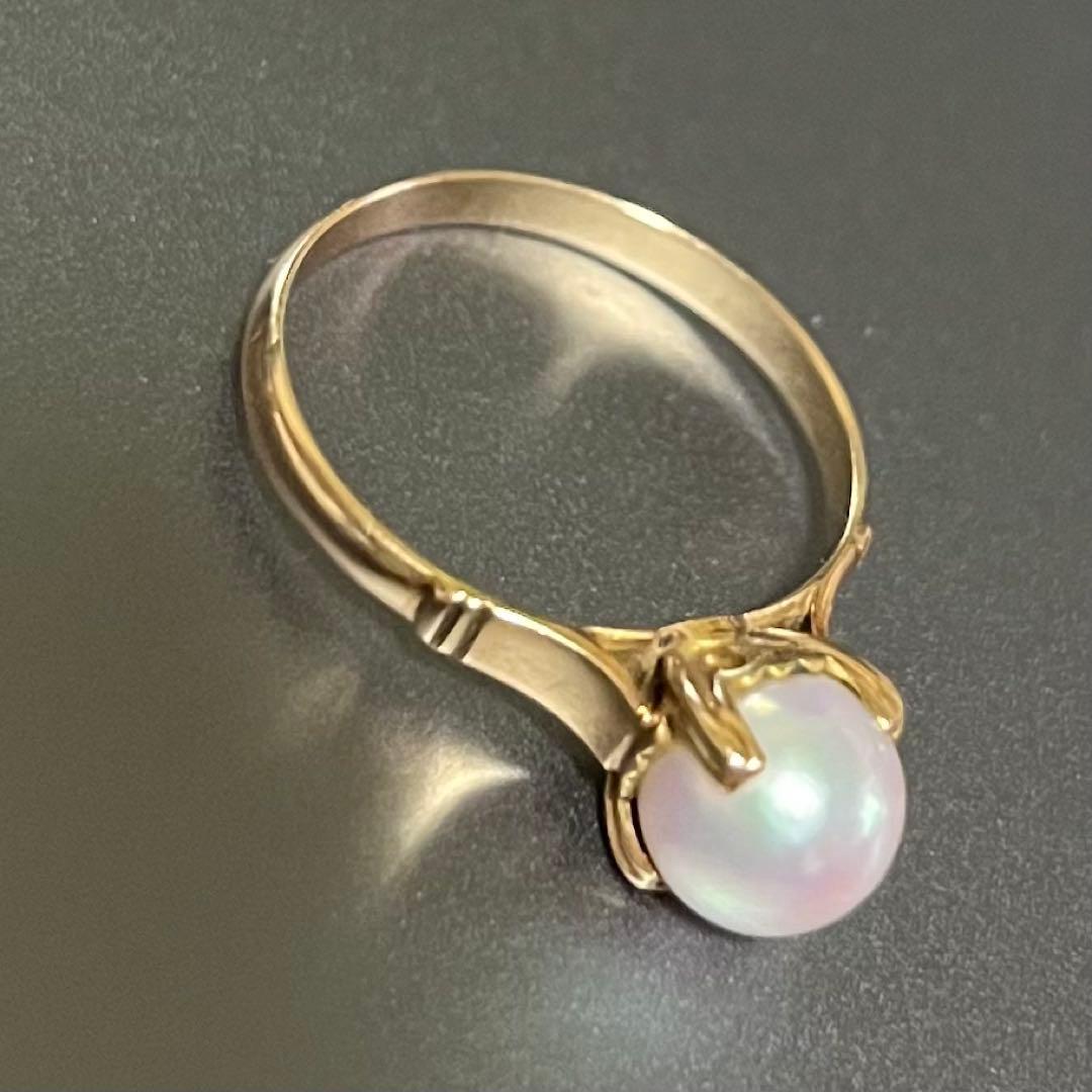 18金パールリング