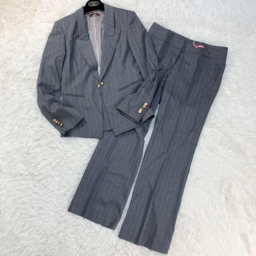 【美品】 HUGO BOSS ウール ピンストライプ セットアップ スーツ