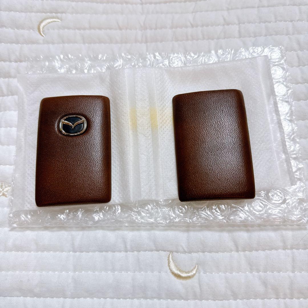 【新品未使用】マツダ純正セレクティブキーシェル レザー(ブラウン) Mazda