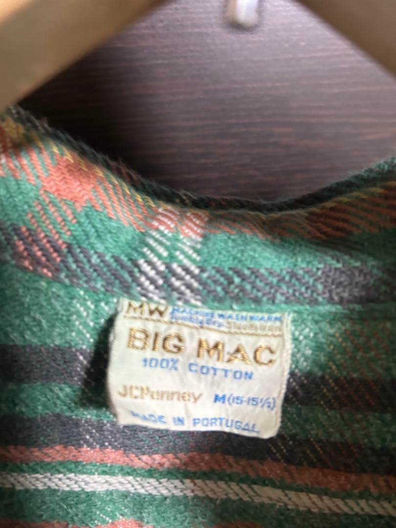 BIG MAC チェック柄ネルシャツ70s Mサイズ