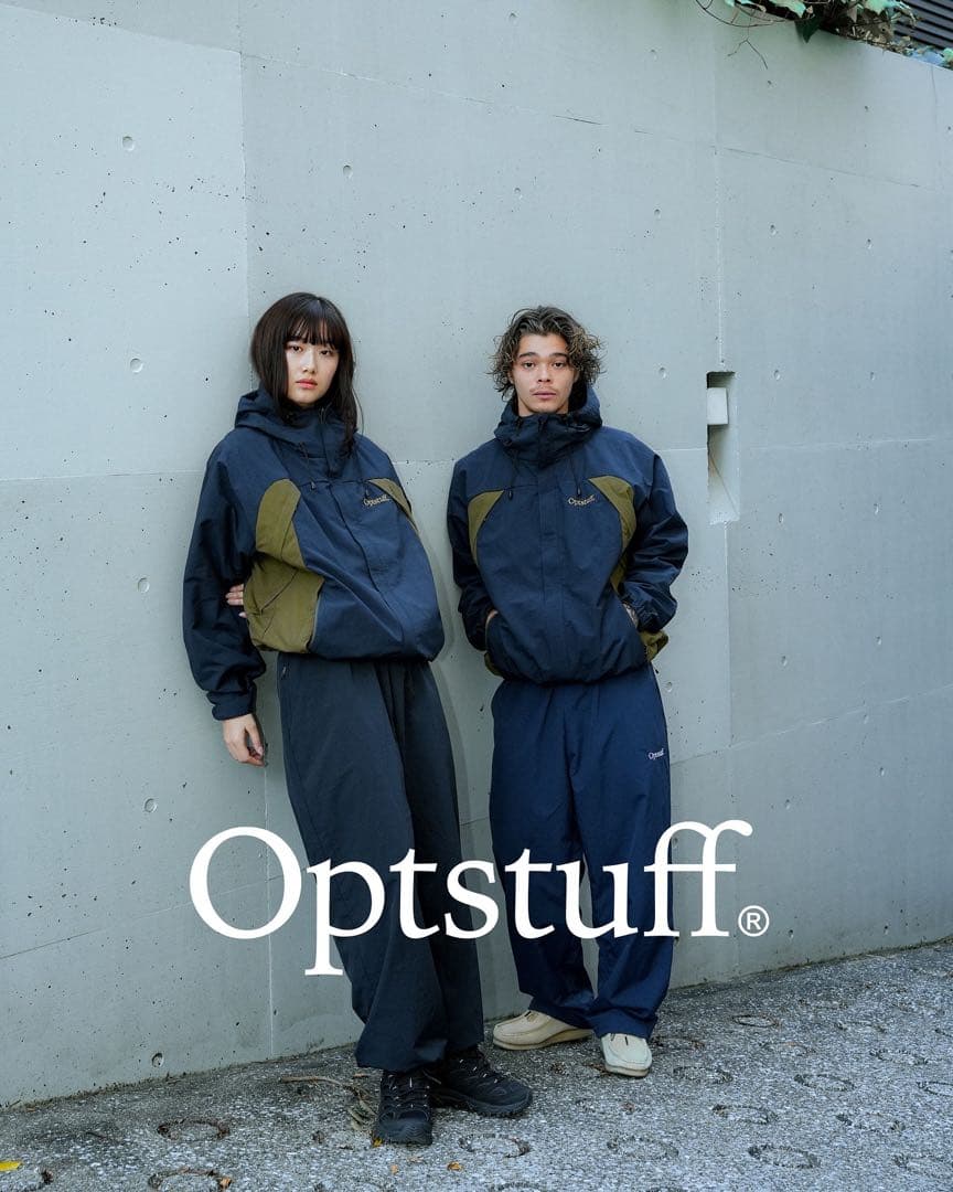 Optstuff Shell Parka (ネイビー×カーキ) Lサイズ