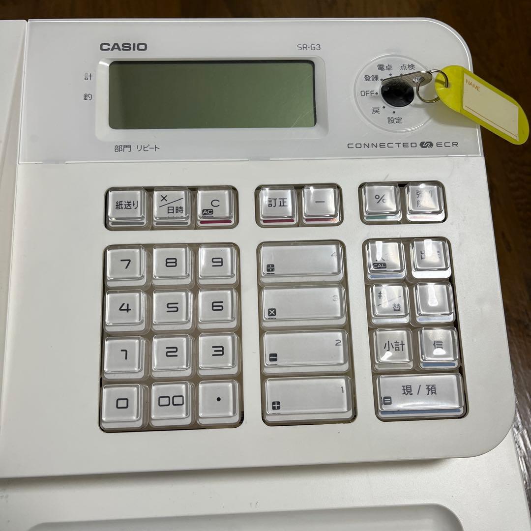 カシオ 電子レジスター SR-G3 取扱説明書・鍵付き（動作確認済）