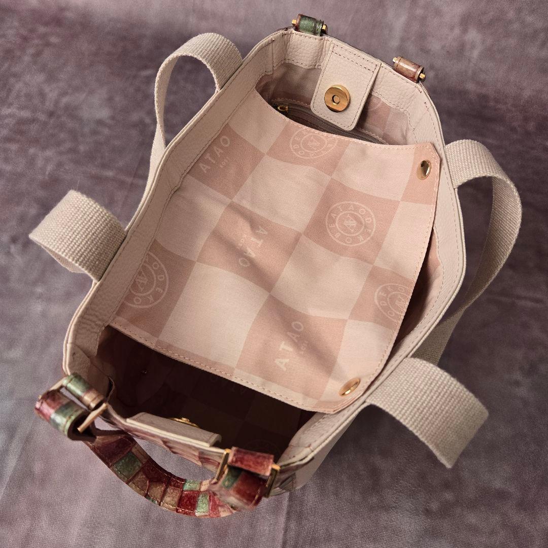 美品 ATAO アタオ バタフライ 2wayバッグ ヴィトロ 金具