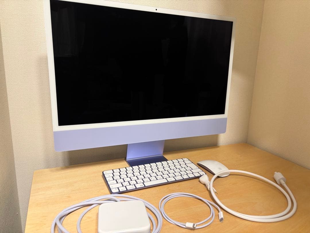 美品 iMac 24インチ 2021年M1チップ16GB 1TB パープル