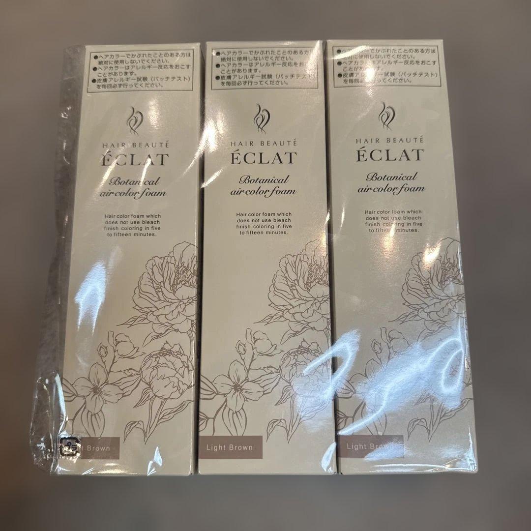 値下げ⭐︎ヘアボーテ エクラボタニカルエアカラーフォームup ライトブラウン×3本