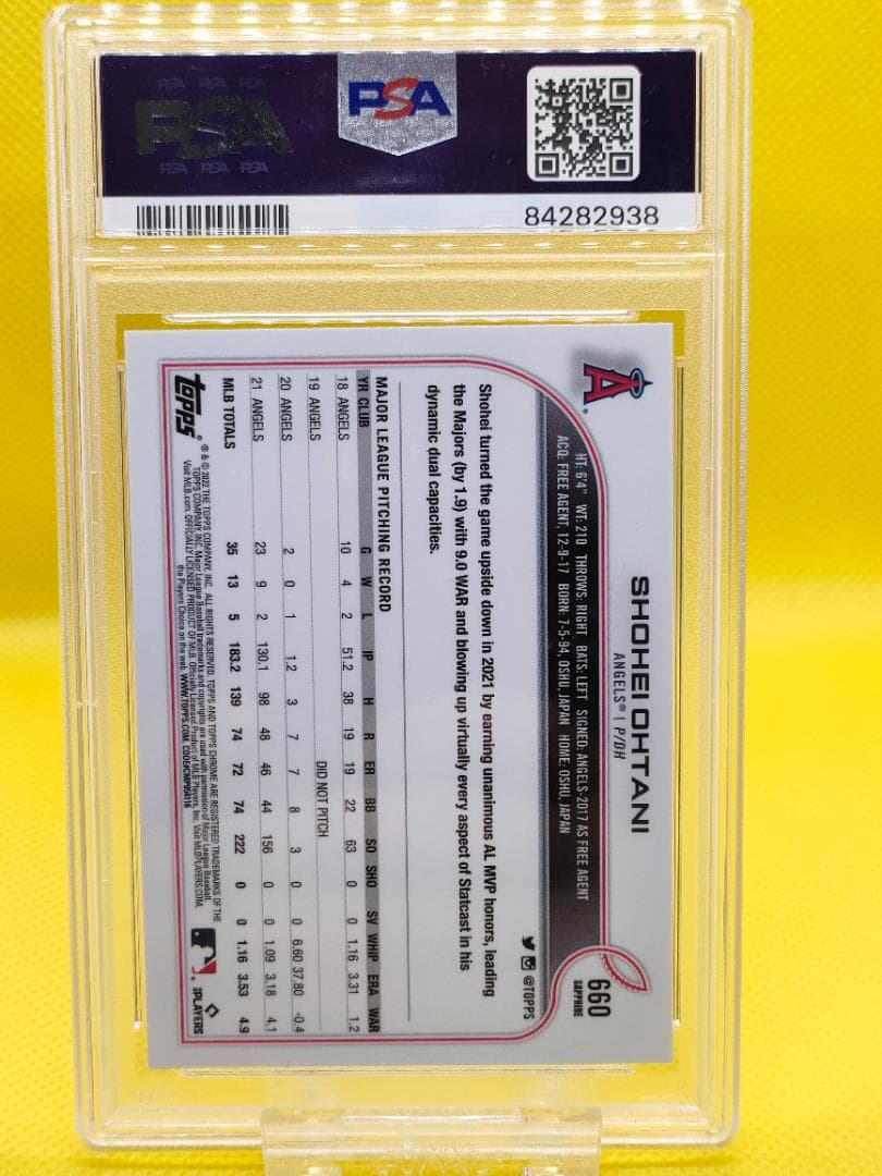 【PSA9鑑定品】大谷翔平2022 Tops Chrome Sapphire