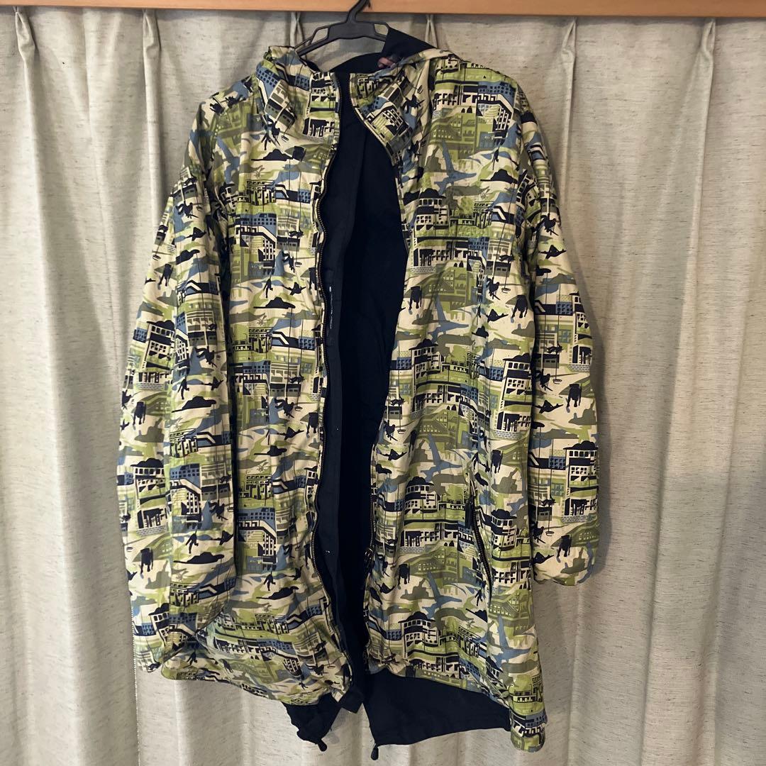 迷彩柄&黒　リバーシブルロングジャケット　バートン　アナログ　スノーボードウェア