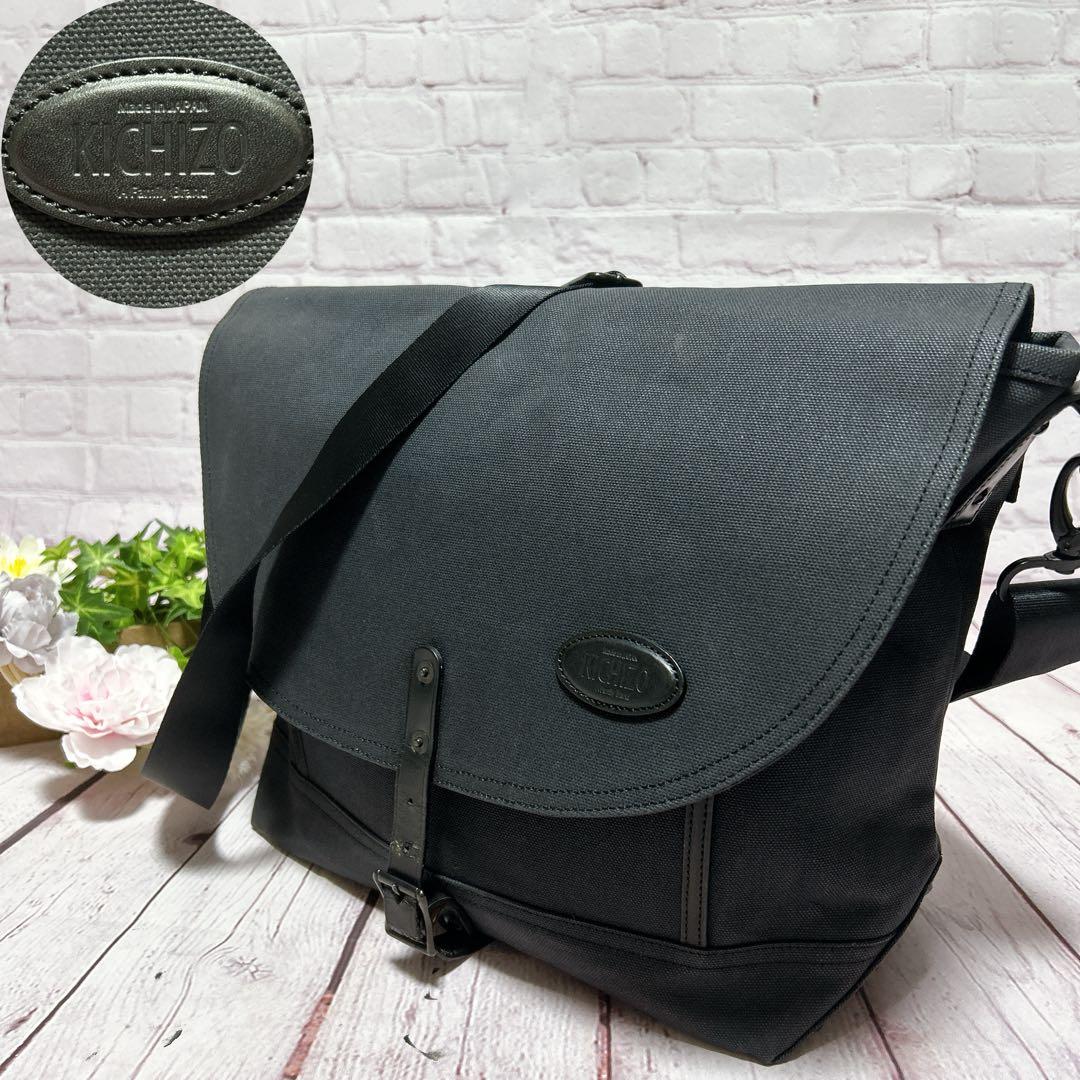 KICHIZO by ポータークラシック メンズ メッセンジャーバッグ 黒