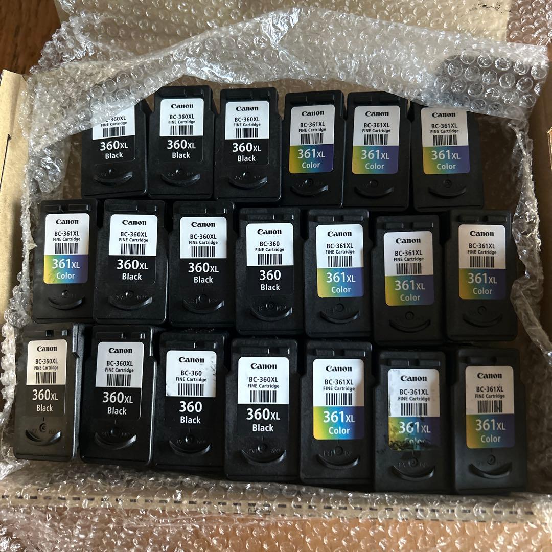 使用済Canon BC-360XL/361XL インクカートリッジ 20個セット