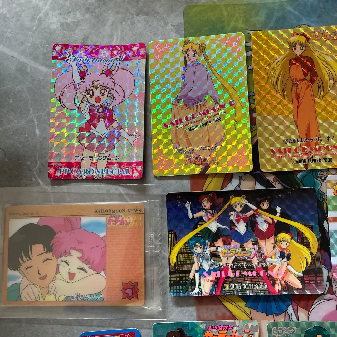 当時物　セーラームーン トレーディングカードセット　下敷きおまけ付き