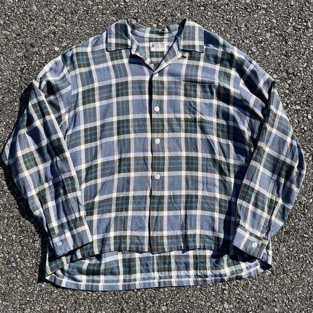トップス 50~60s MACYS KEMPTON Check rayon Shirts
