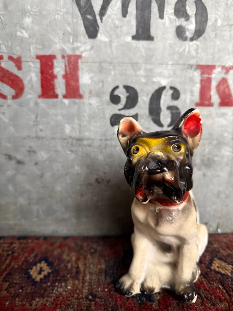 アンティーク雑貨 Vintage Chalkware Bulldog