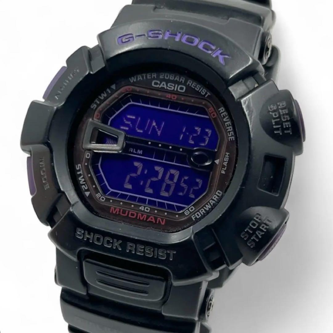 レア G-SHOCK マッドマン ダークパープル 腕時計 反転液晶 レアカラー
