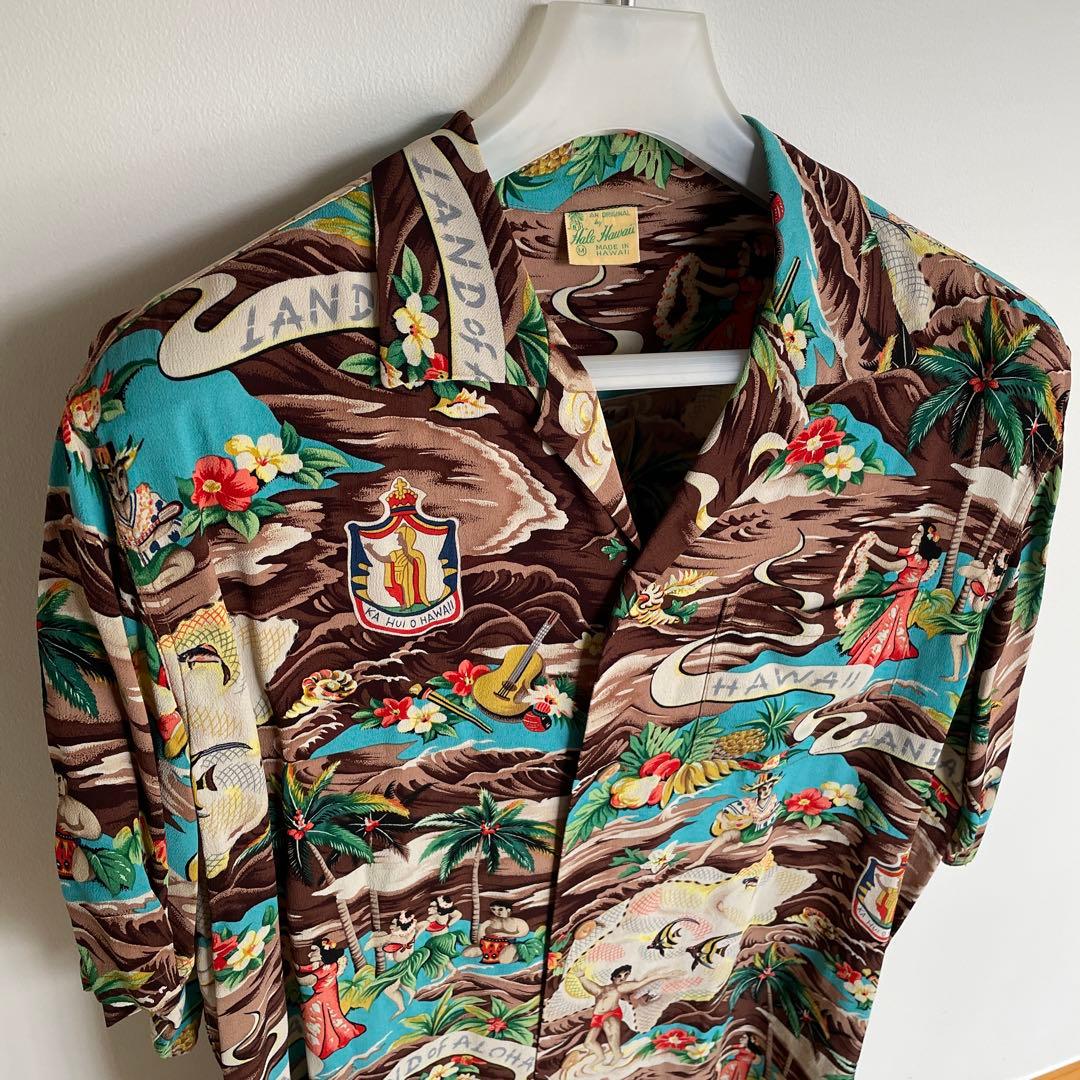 サンサーフ　アロハ　SS30694 サイズM ブラウン