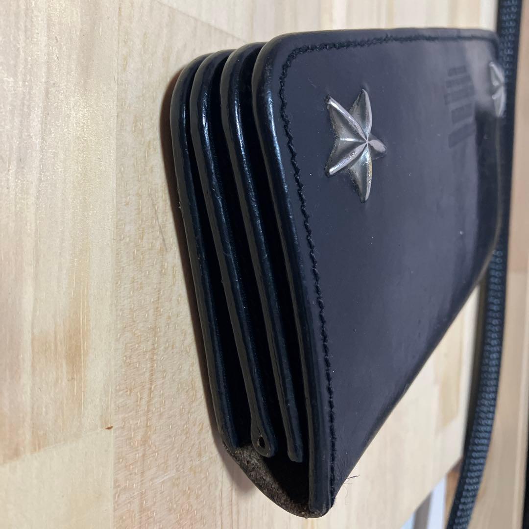 THE CRIMIE スタースタッズ バイカー 長財布 黒