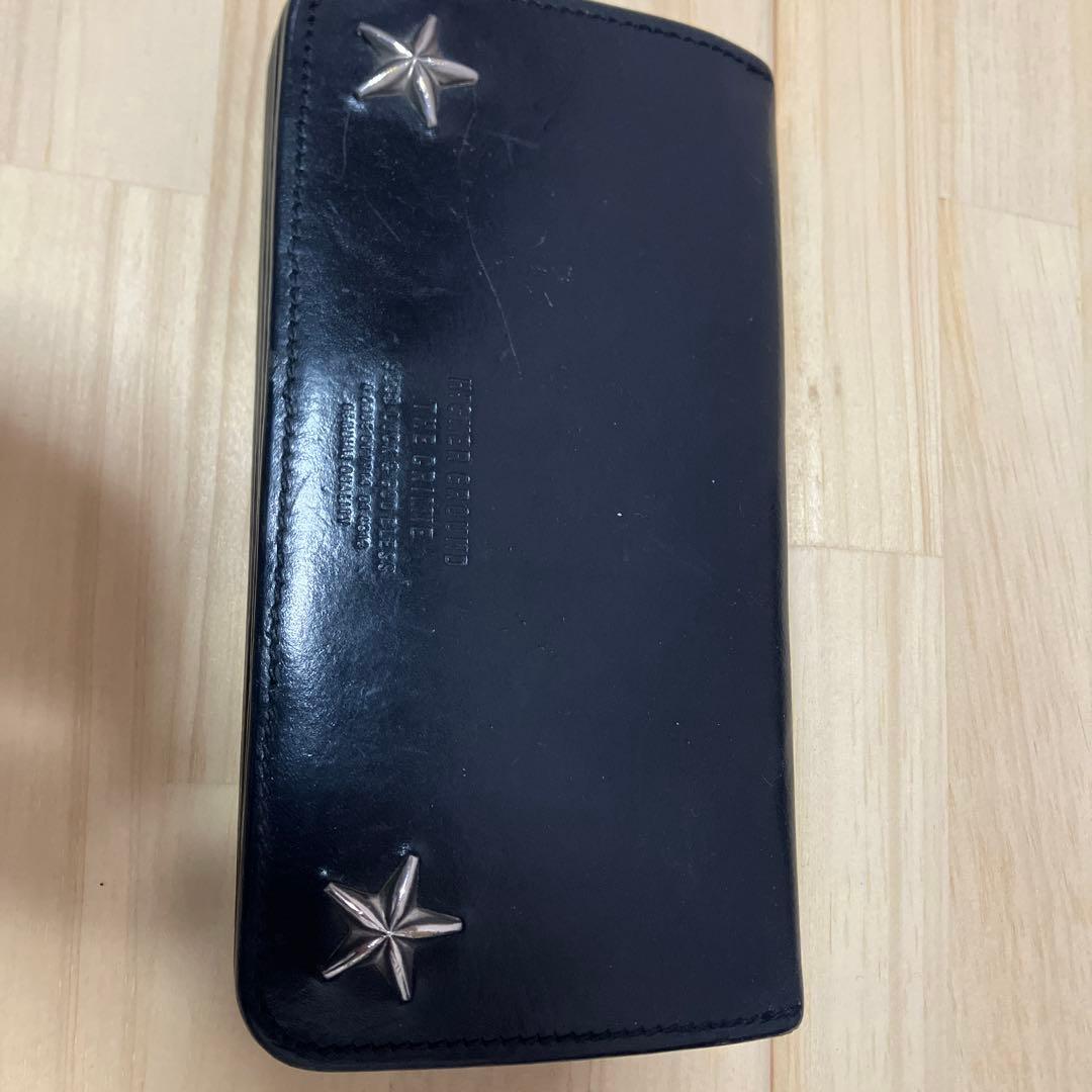 THE CRIMIE スタースタッズ バイカー 長財布 黒