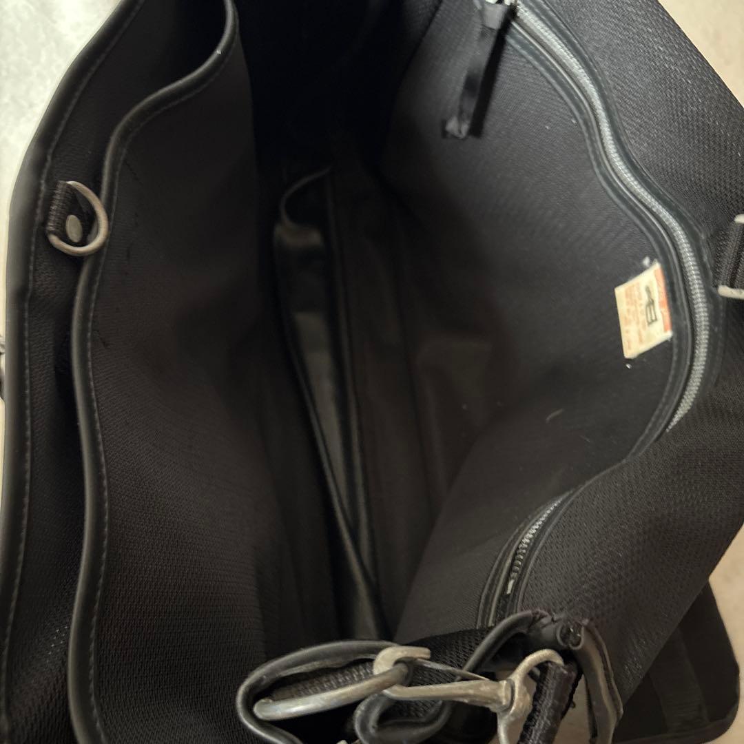 ラゲッジレーベル　ショルダーバッグ　メッセンジャーバッグ　青バッテン　大きめ