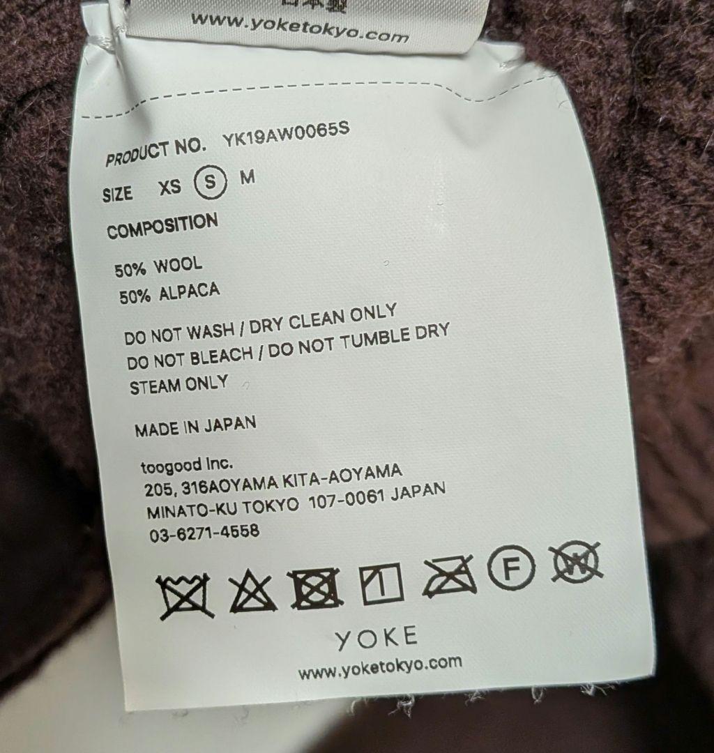 トップス YOKE 19aw 7G ALPACA WOOL RIB STITCH KNIT