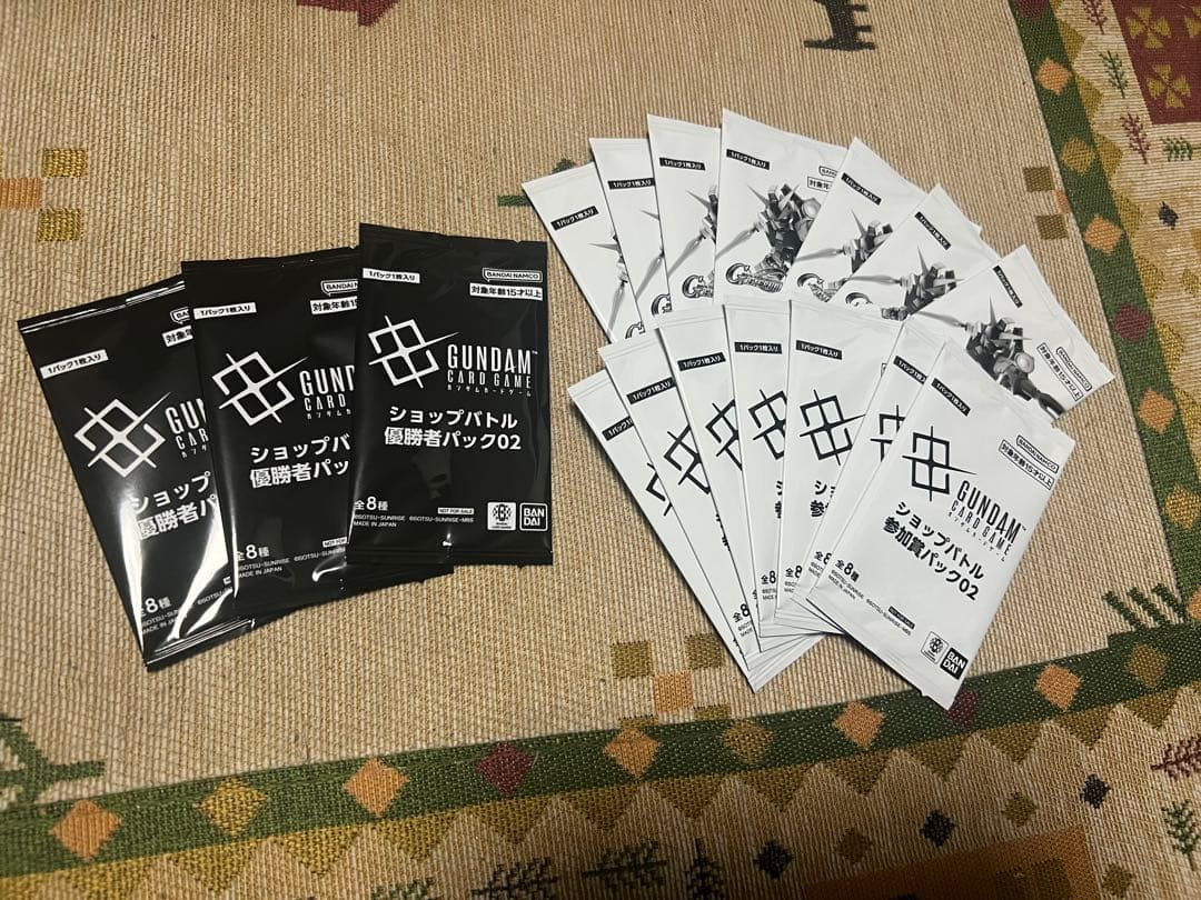 ガンダムカードゲーム 優勝者パック３枚 参加賞14枚 即購入ok