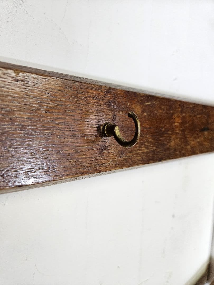 フランスアンティーク 木製の壁掛け キッチンツール ウォールシェルフ 片手鍋掛け