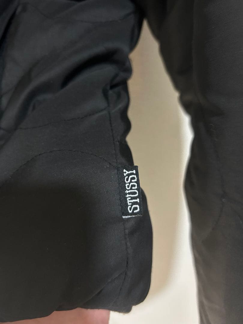Stussy ブラック キルティングアウター リバーシブル