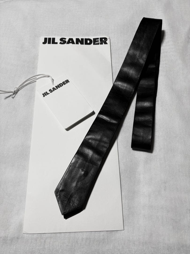 JIL SANDER ジルサンダー レザータイ ブラック 25ss