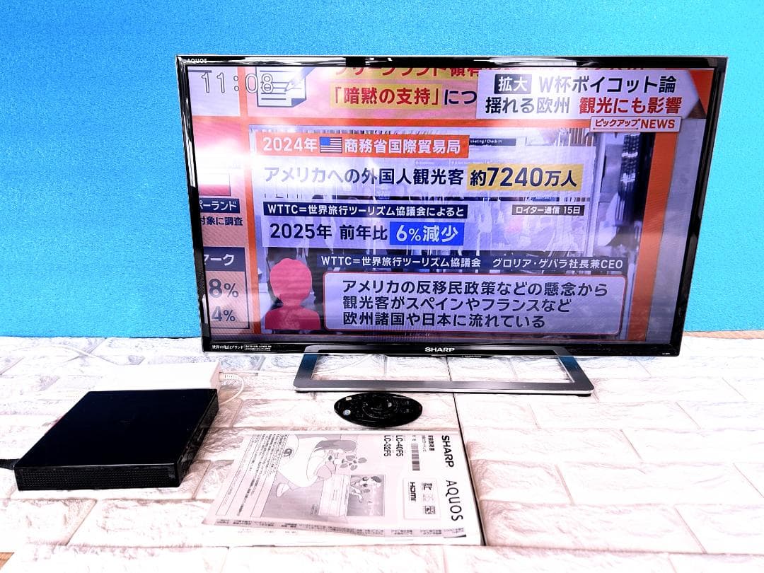 【中古-美品】シャープ32型 液晶テレビ AQUOS LC-32F5 無線接続