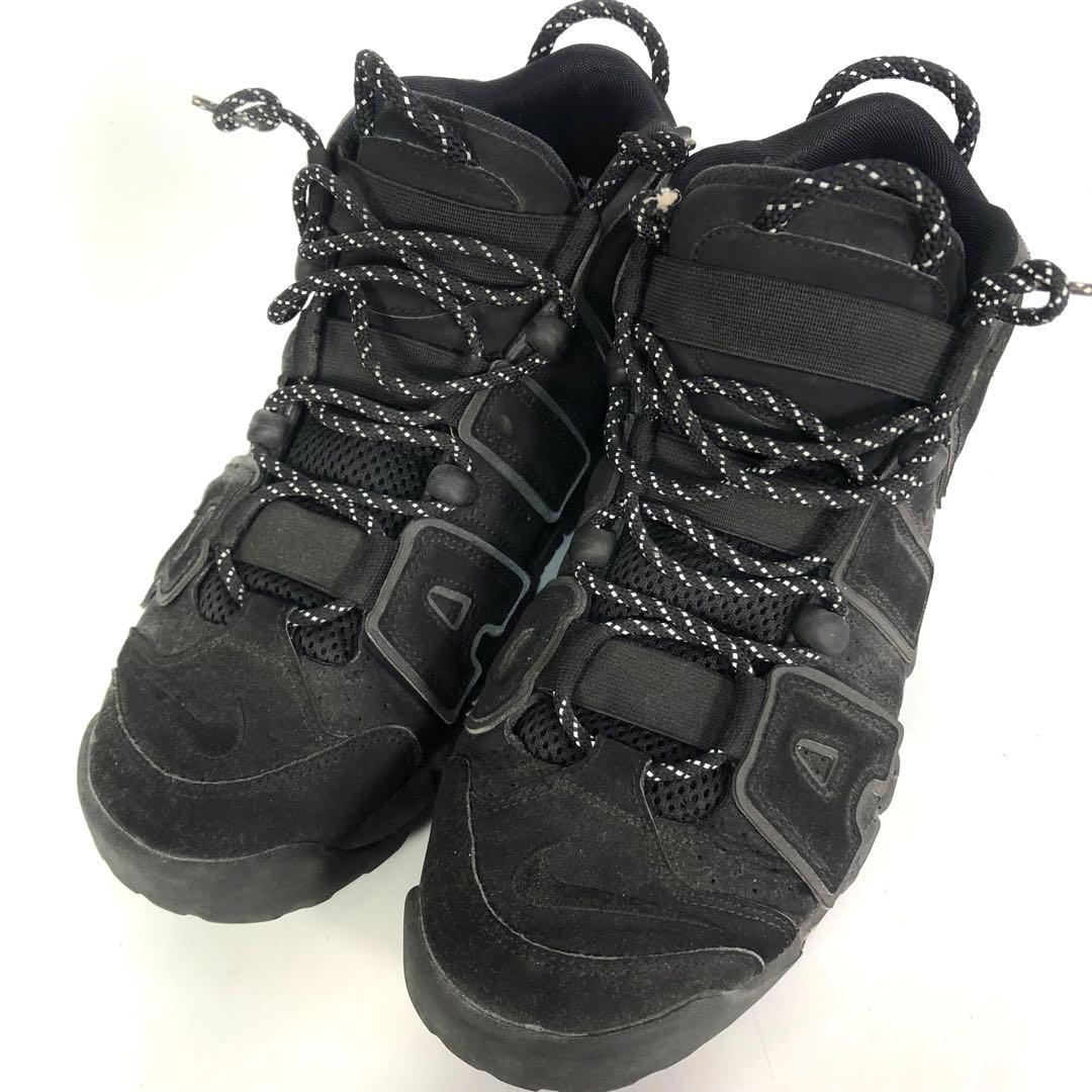 ナイキ スニーカー AIR MORE UPTEMPO BLACK 27.5cm