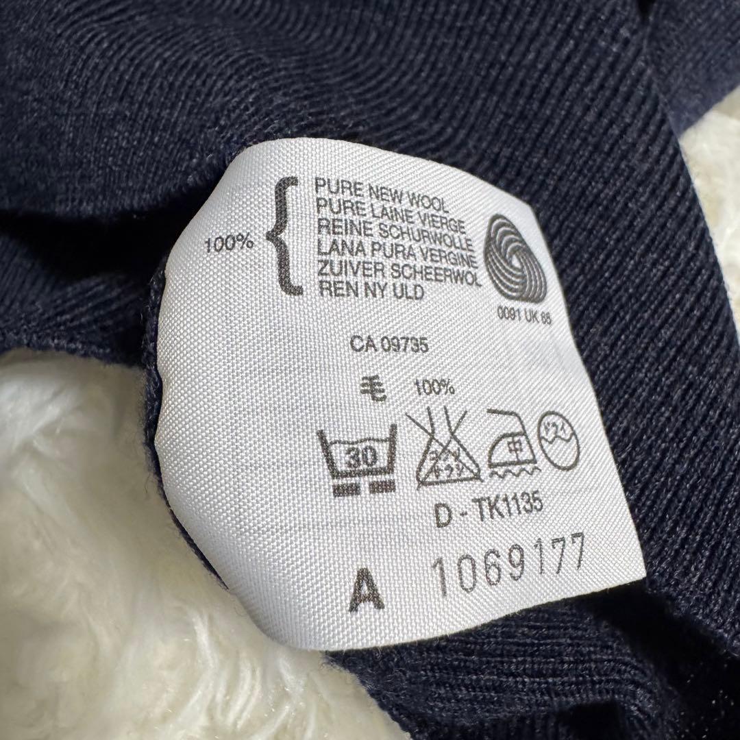 【美品】ジョンスメドレー タートルネック ニット M ネイビー ウール