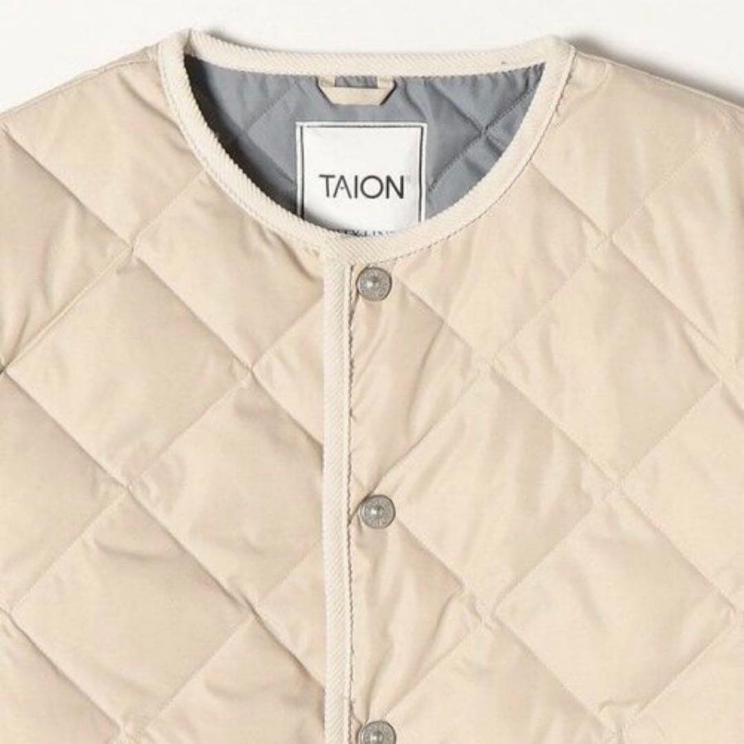 新品タグ付SHIPS TAION パイピング ノーカラー キルティング コート