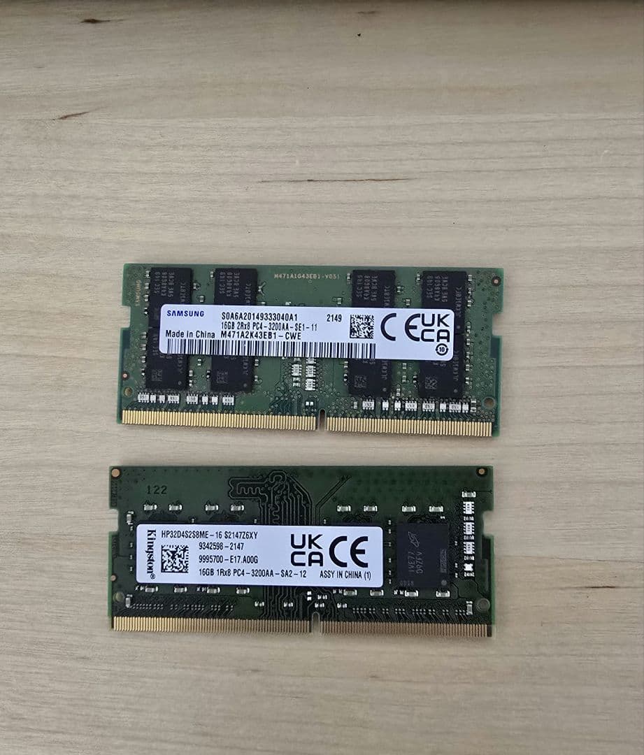 DDR4-3200 SO-DIMM 16GB ×2枚 32GB Samsung