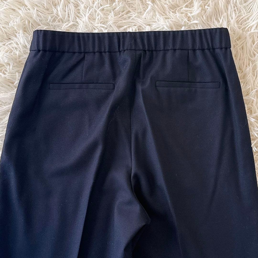 近年 セオリーリュクス✨ノーカラー パンツスーツ セットアップ 濃紺 40 38