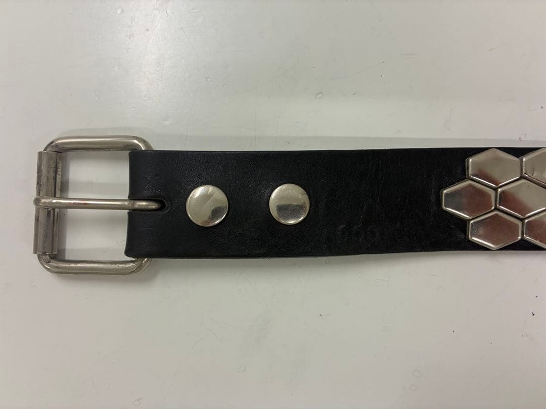 666 スタッズ　ベルト　ヘキサゴン　PUNK RALEIGH ラリー