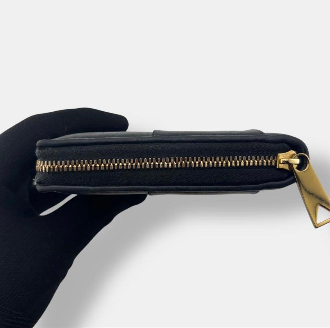 BOTTEGA VENETA ブラック キルティング 長財布