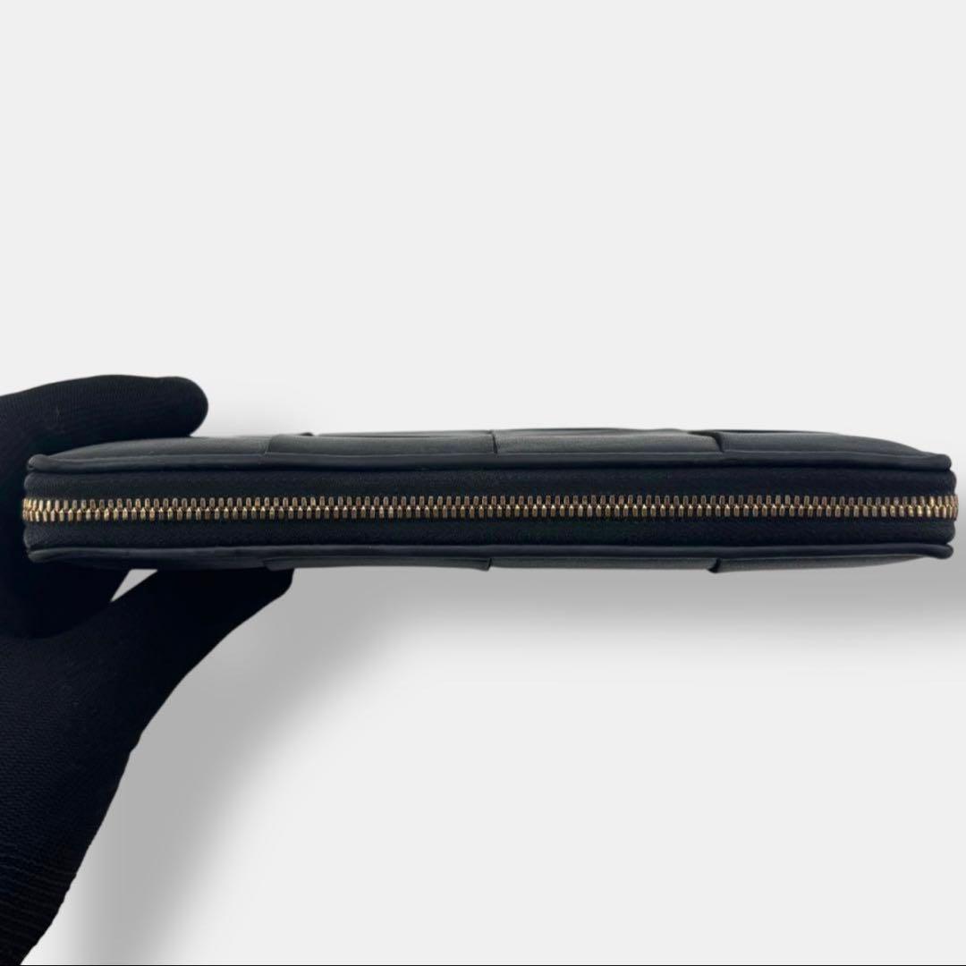 BOTTEGA VENETA ブラック キルティング 長財布