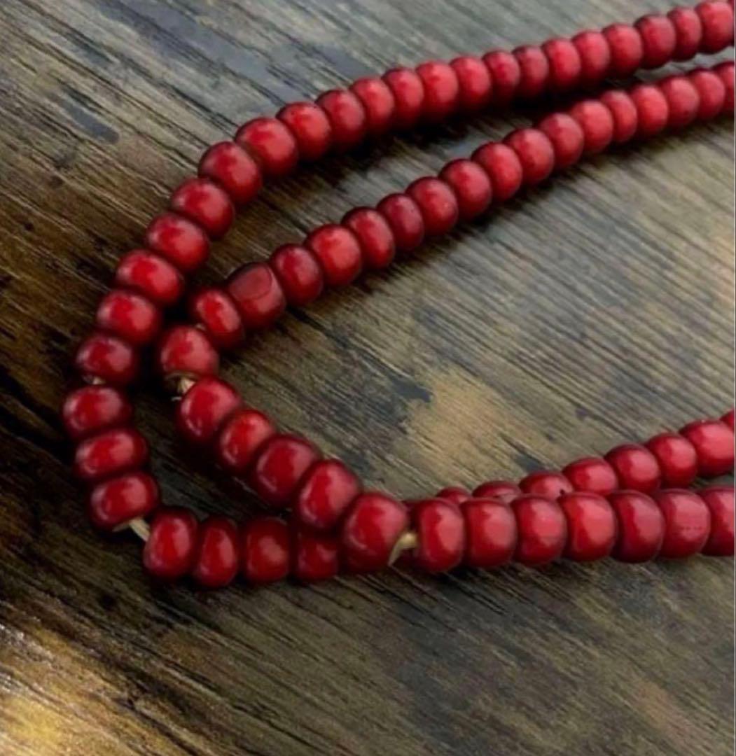 【★激レア★オールドホワイトハーツ】★アンティークビーズ6.5mm〜6.9mm