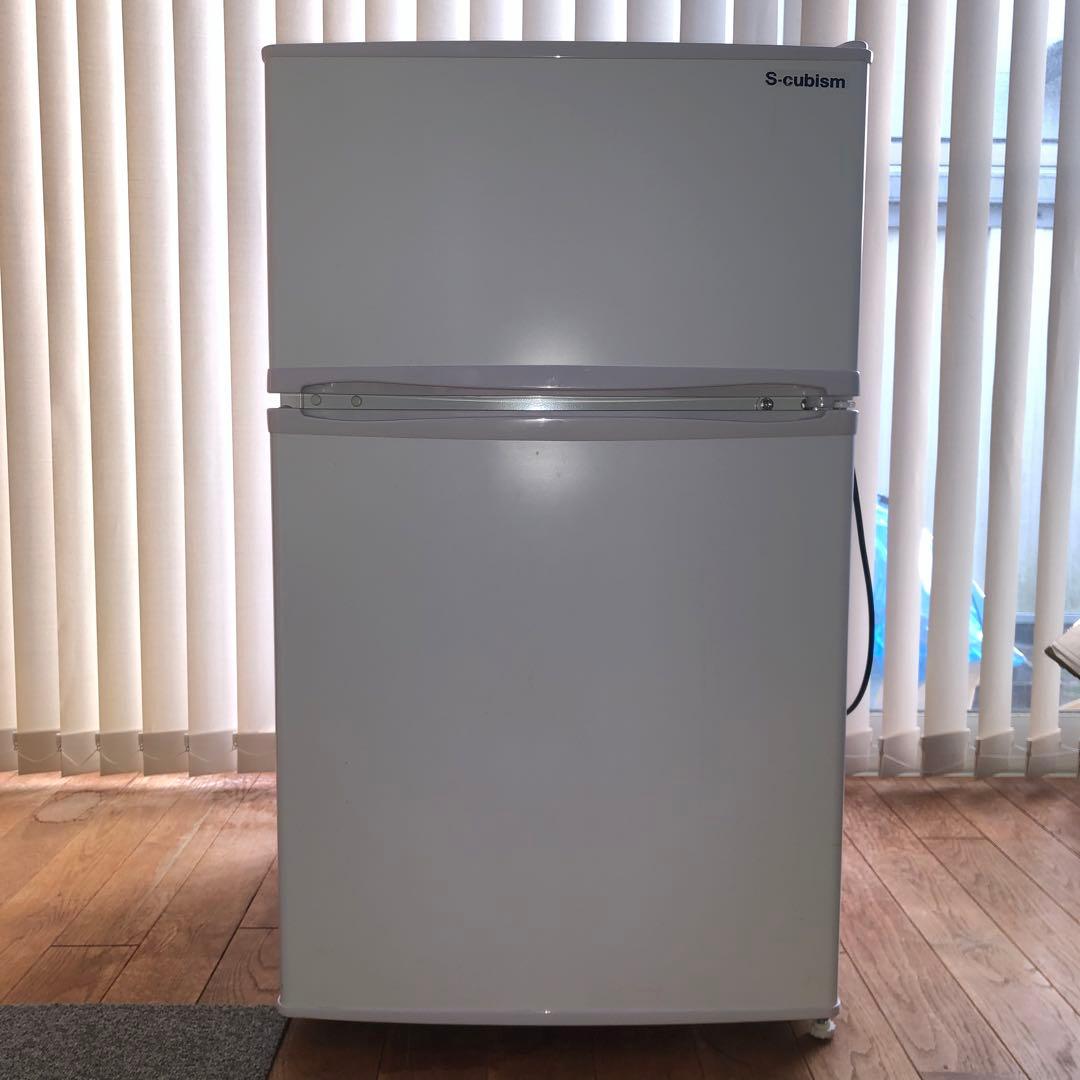 S-cubism 2ドア冷蔵庫 ホワイト