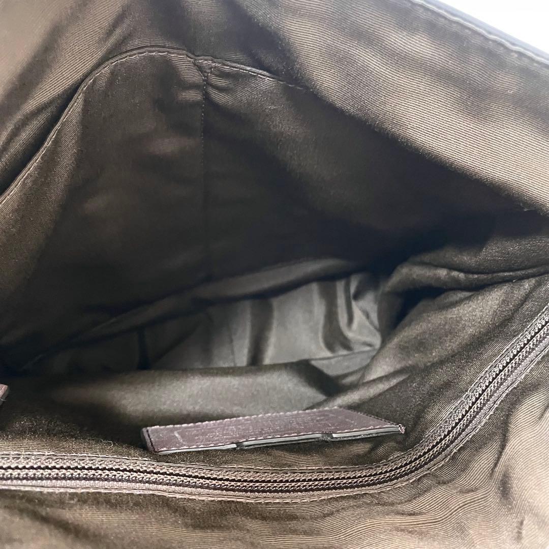 コーチ　COACH ショルダーバッグ　レザー　ネイビー　ブラウン　斜め掛け