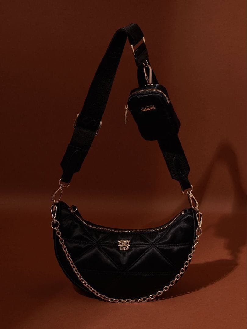 SNIDEL マルチウェイムーンバック　合皮ブラック