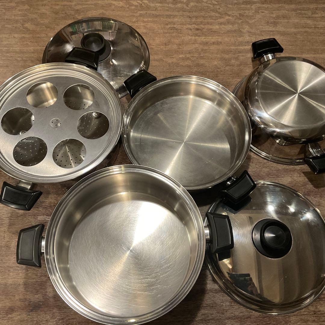 ロイヤルクイーン 6コート スチーマー 大 フライパン セット(IH対応)