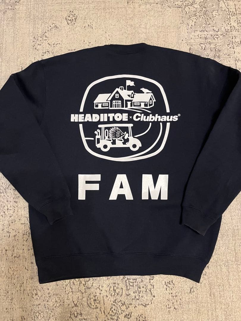 HIIT × clubhaus コラボ スウェット ネイビー　L