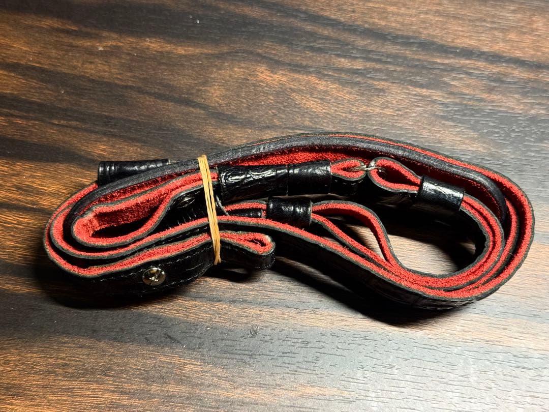 ライカ SL-2用 イタリア Luigi 特注クロコ革カメラケースストラップ