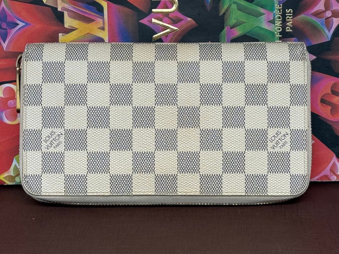 良品！LOUIS VUITTONルイヴィトン　アズール　ジッピーオーガナイザー