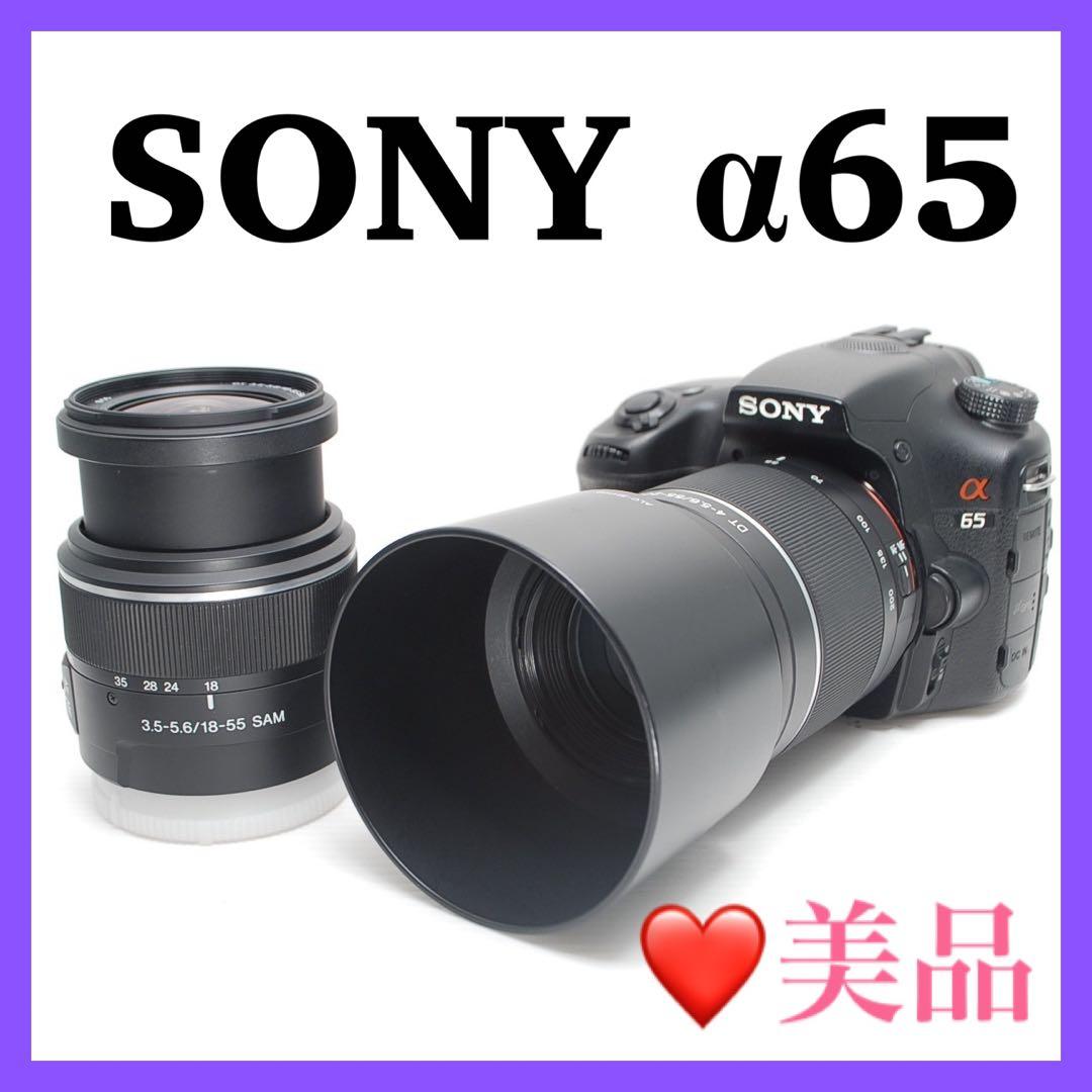 ❤️SONY α65❤️美品 手振れ補正付き 望遠レンズ付き 高速連写&追従AF