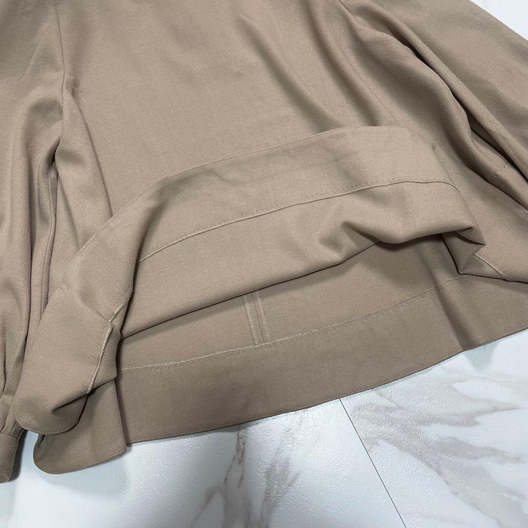 ADORE アドーア ブラウス シャツ 袖リボン ウール ベージュ 38