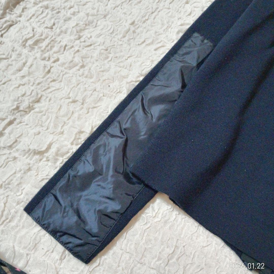 美品　プラダ　ウール　リブ　ジップアップ　ジャンパー