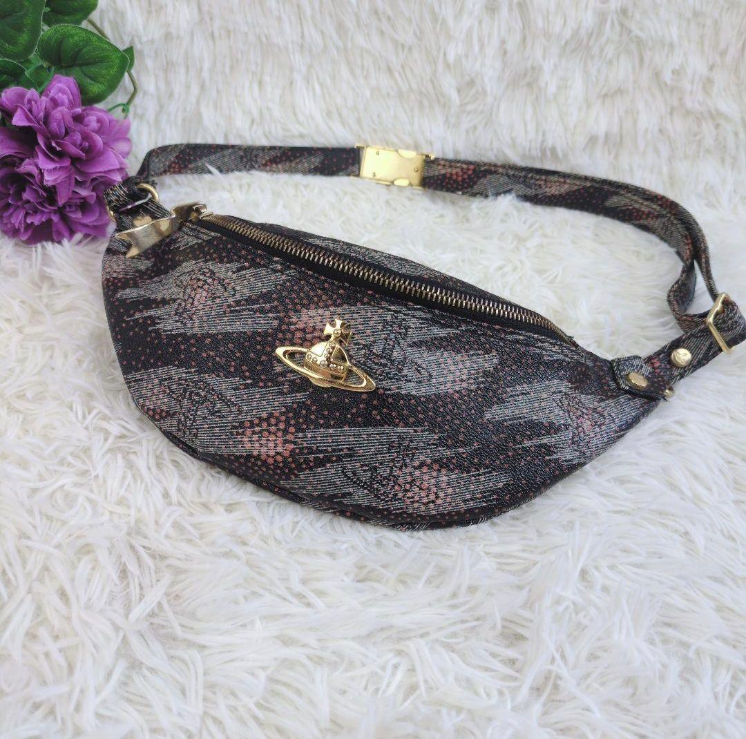 美品✨ヴィヴィアンウエストウッド ボディバッグ 総柄 ゴールド オーブ 2way