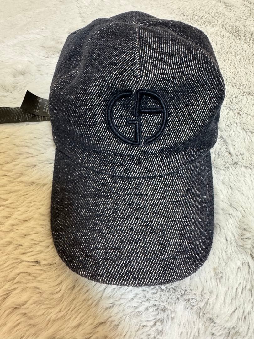 デニム風ロゴ刺繍キャップ