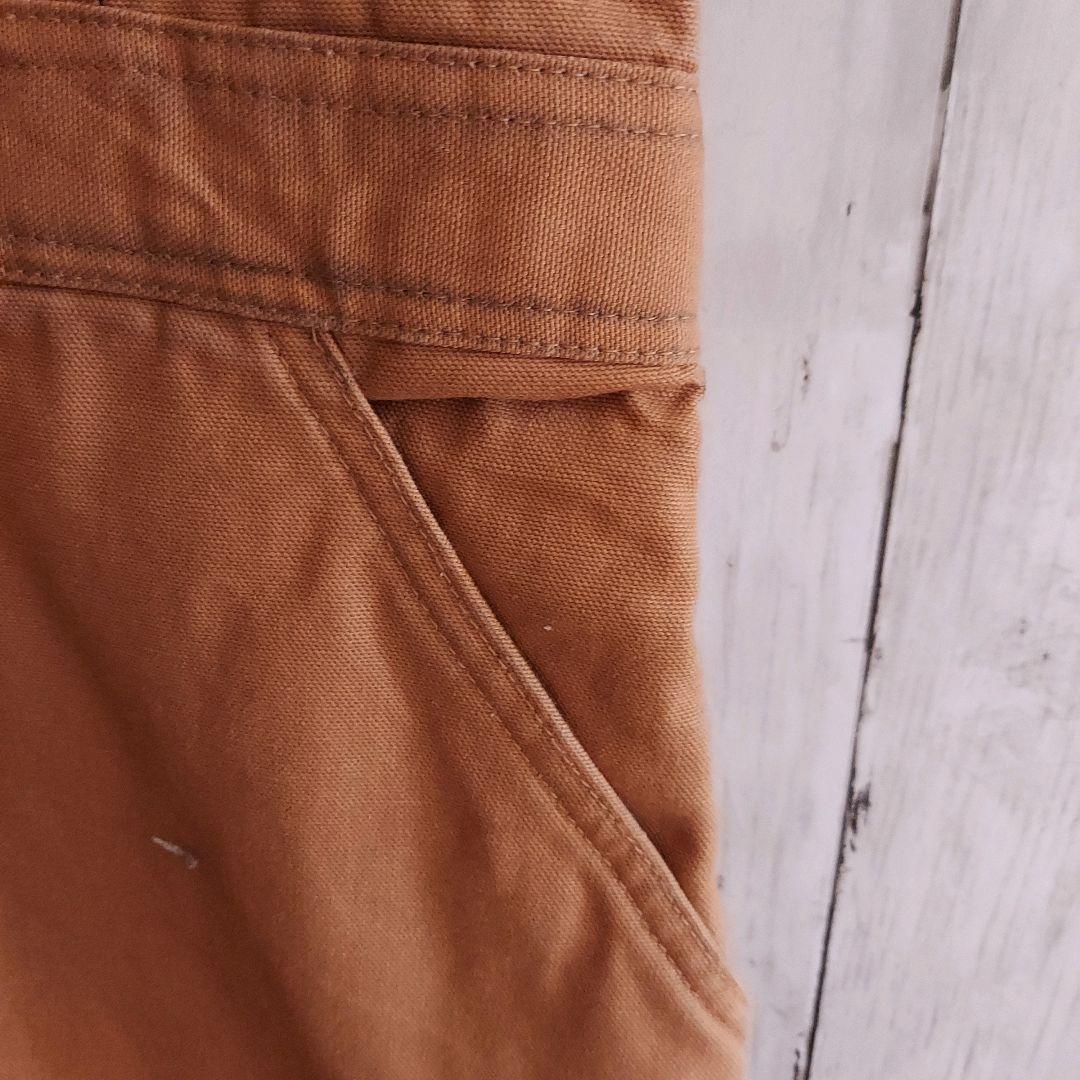 【BERNE】希少 ベルン 企業刺繍 ダック地 オーバーオール 2XL 茶