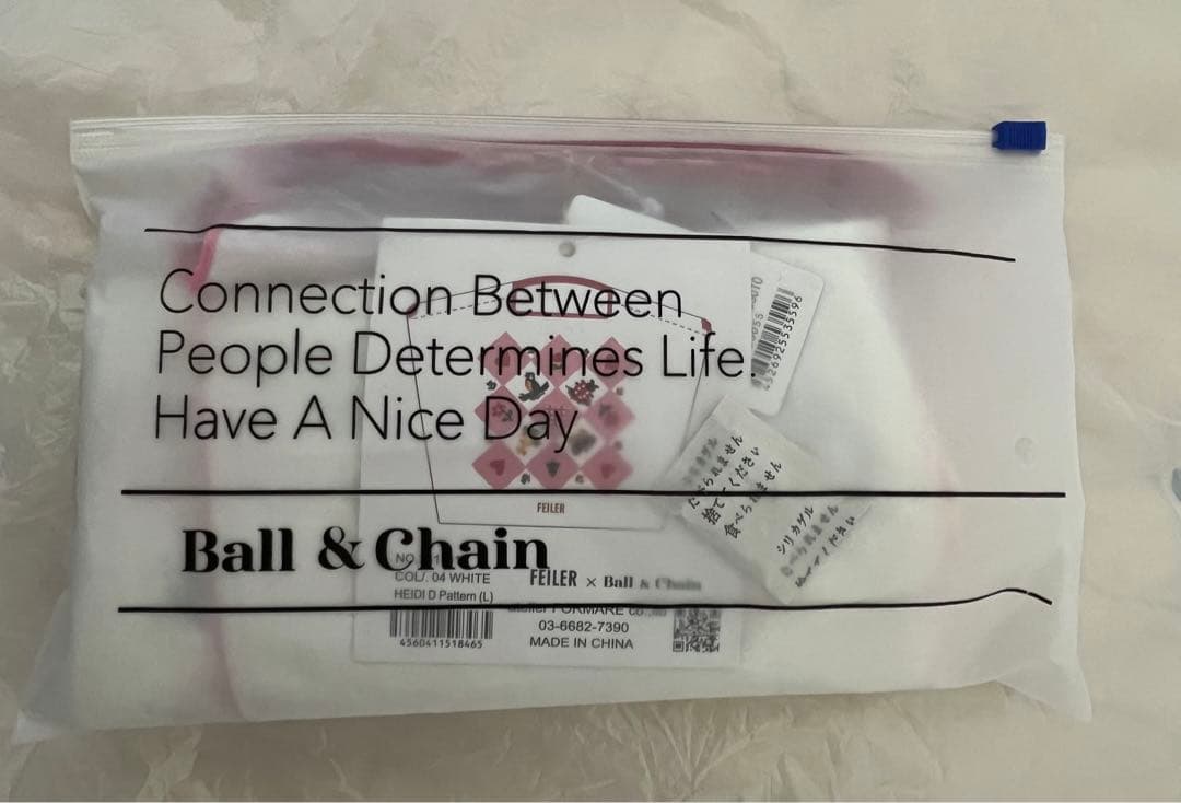 未使用　ボールアンドチェーン　フェイラー　ハイジ　エコバッグ L　ホワイト
